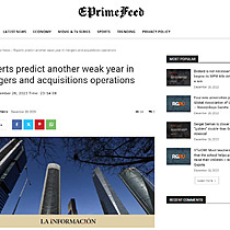 Experts predict another weak year in mergers and acquisitions operations